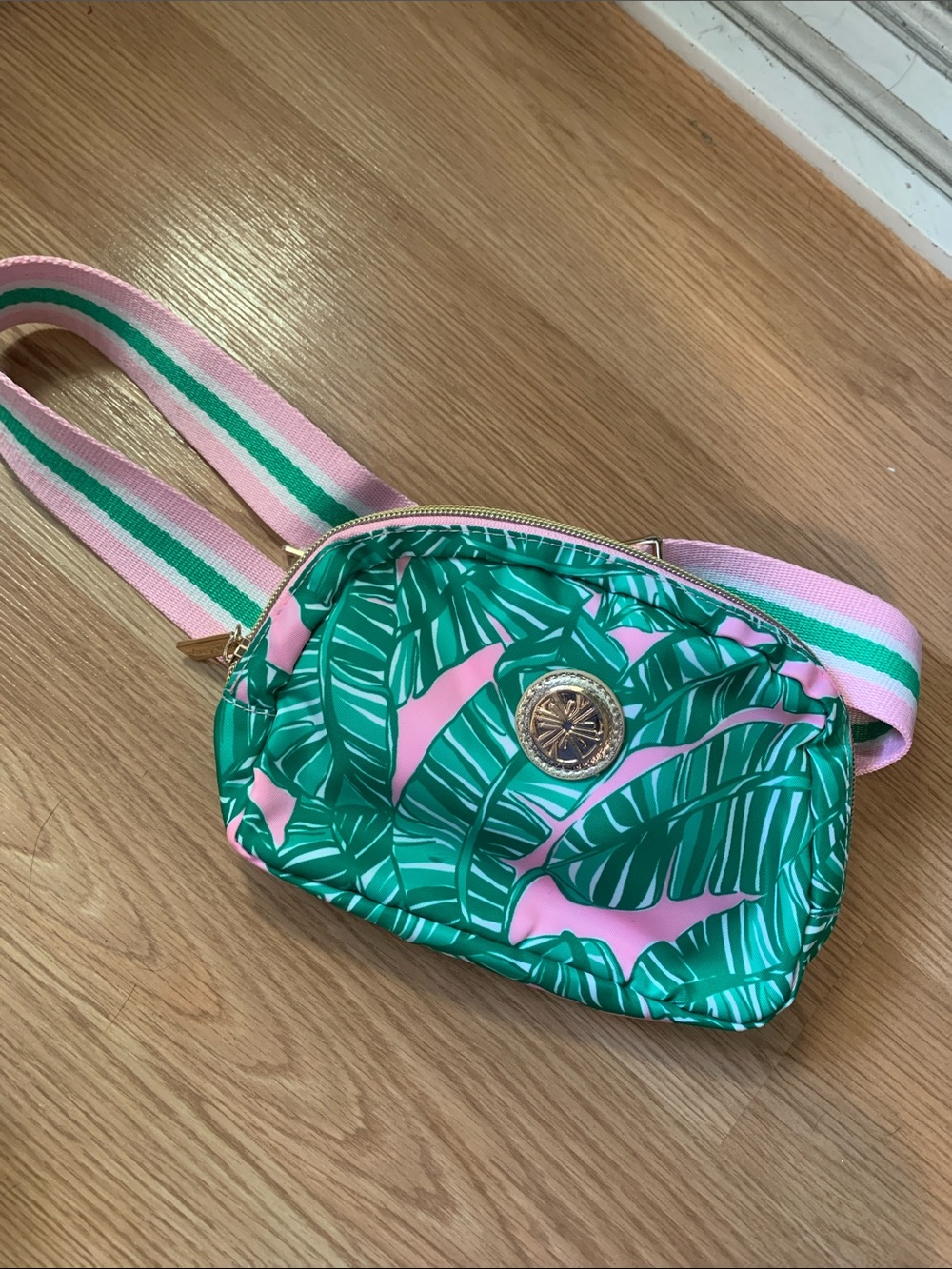 Lilly Pulitzer Tropical Leaf Crossbody Bag